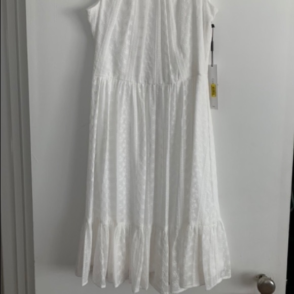 Calvin Klein Eyelet Tier-Hem Dress - Picture 9 of 9